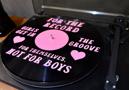 For the record girls get in the groove upcycled vintage 12" LP vinyl record home decor