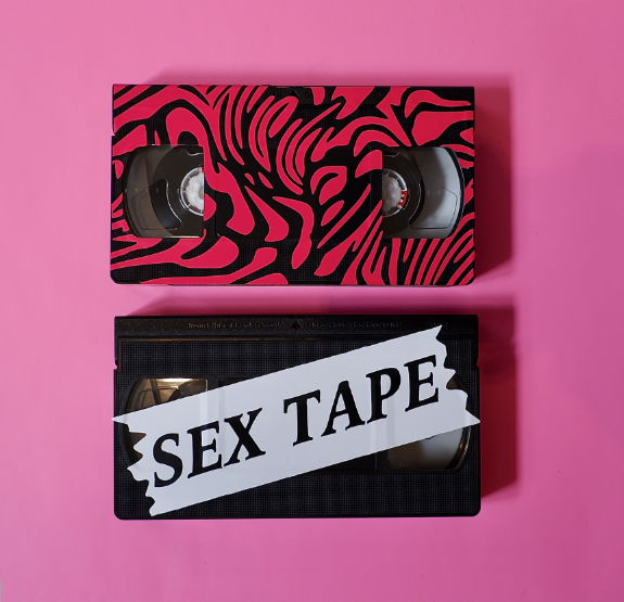 Sex tape upcycled vintage VHS video tape home decor
