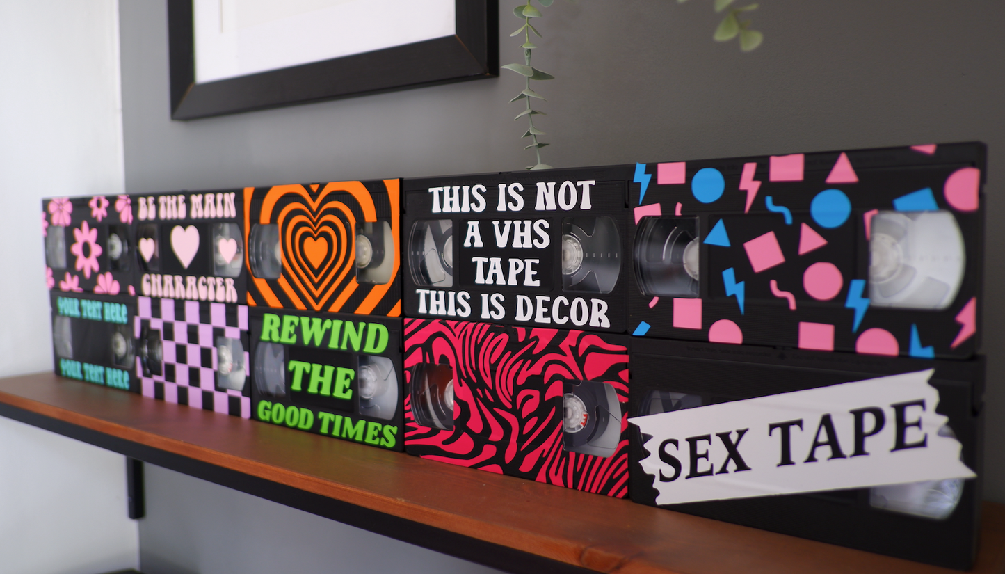 Sex tape upcycled vintage VHS video tape home decor