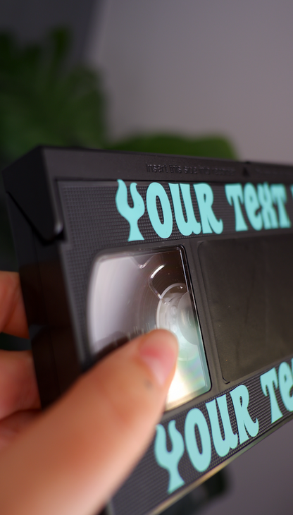 Personalised text your text here VHS tape upcycled vintage VHS video tape home decor