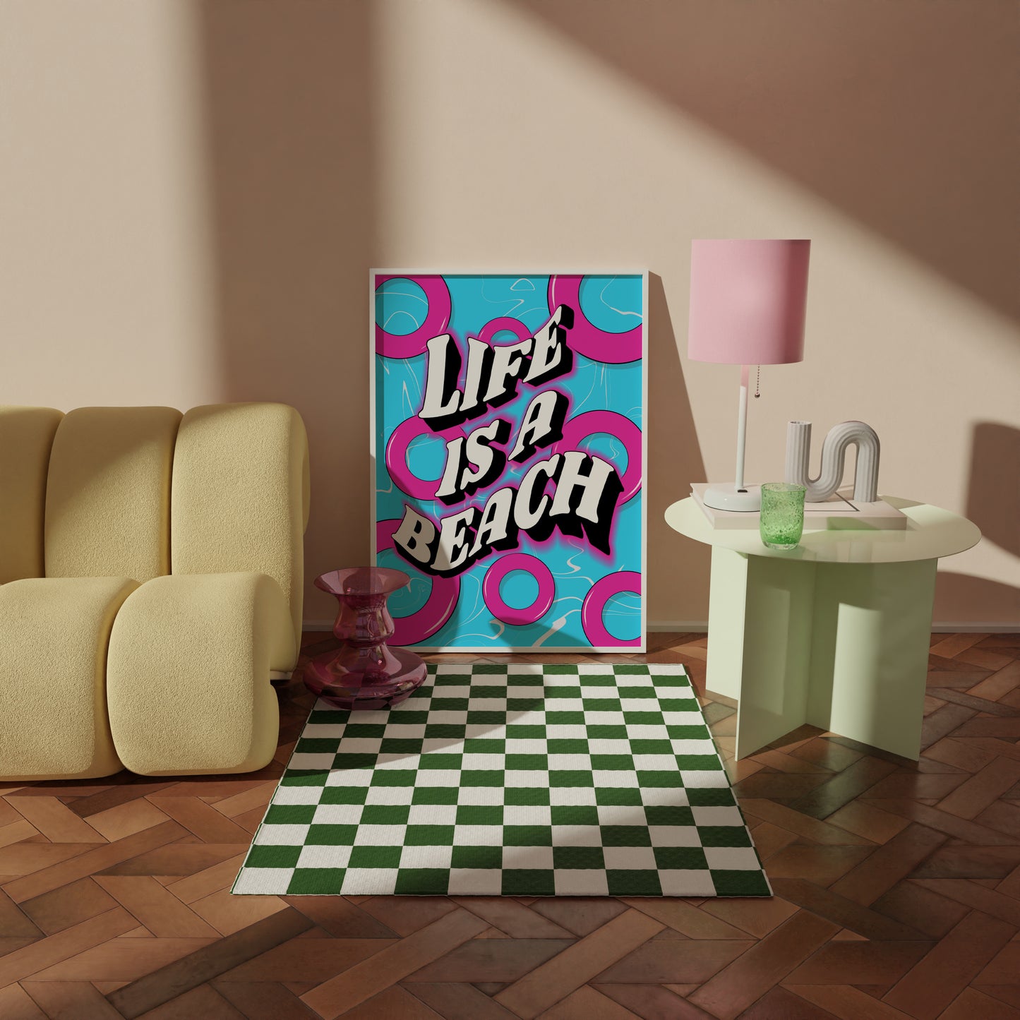 Life's a beach artwork poster print