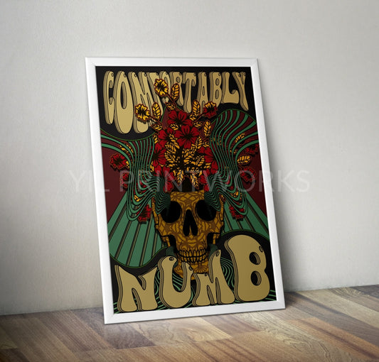 Comfortably Numb Psychedelic Artwork Poster Print Poster