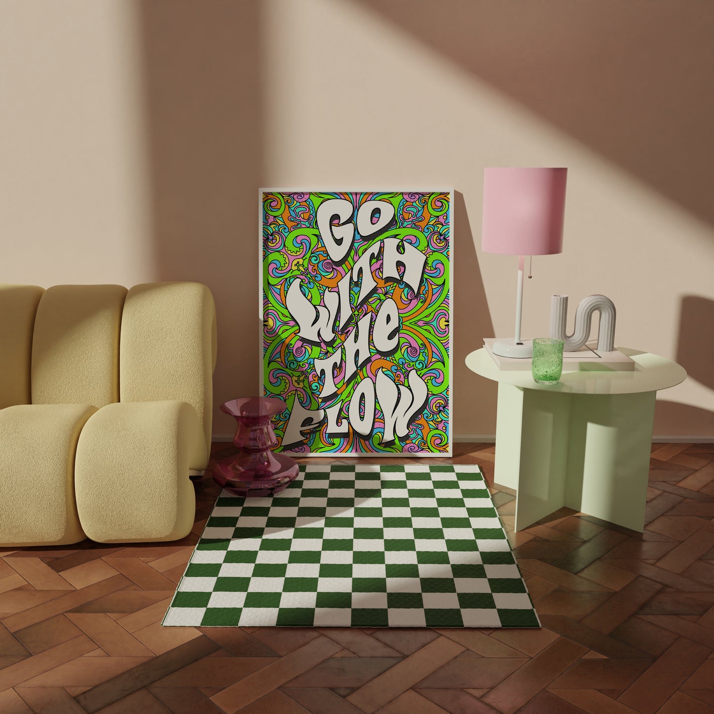 Go with the flow artwork poster print